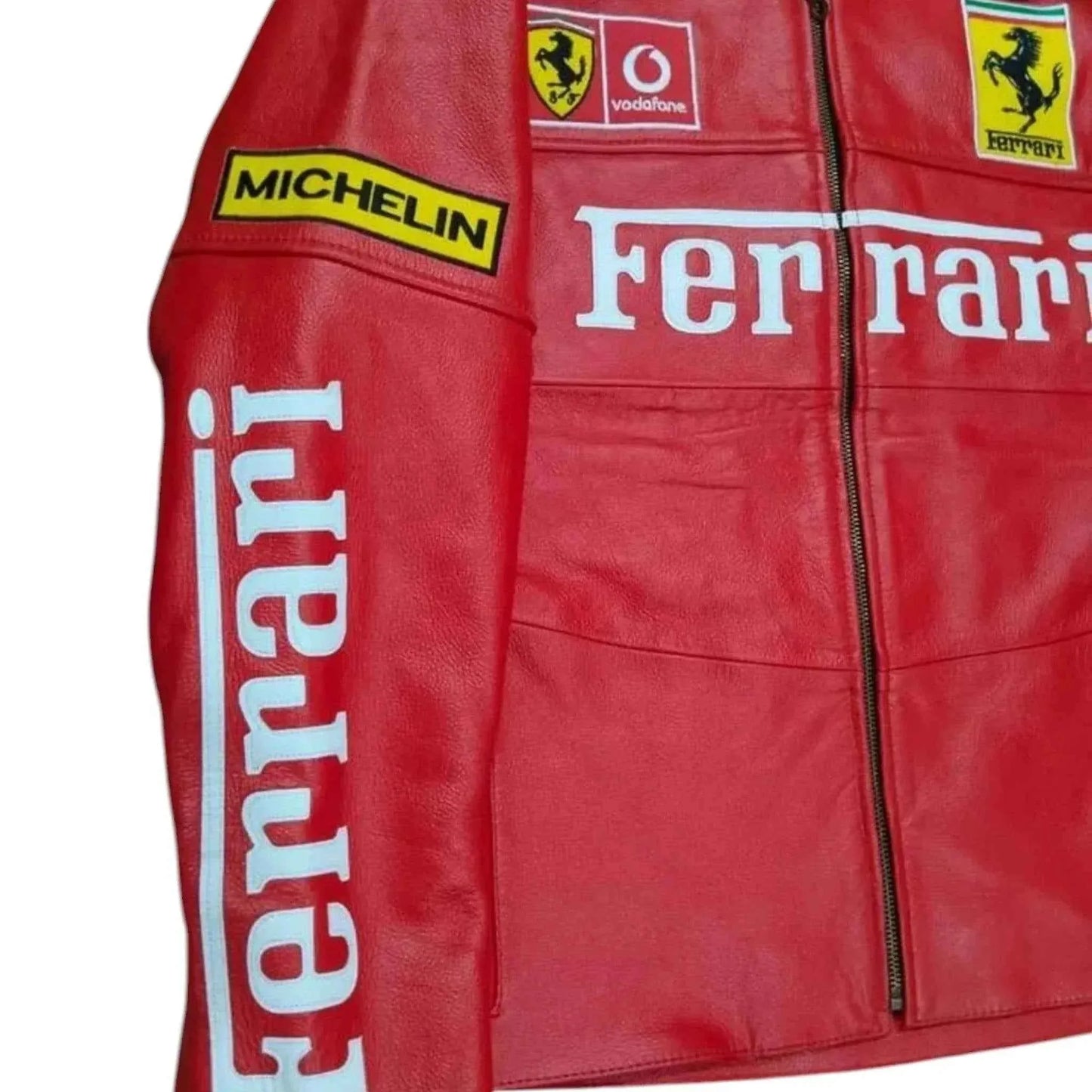 90s Ferrari F1 Real Leather Men Jacket | Speed Racewear