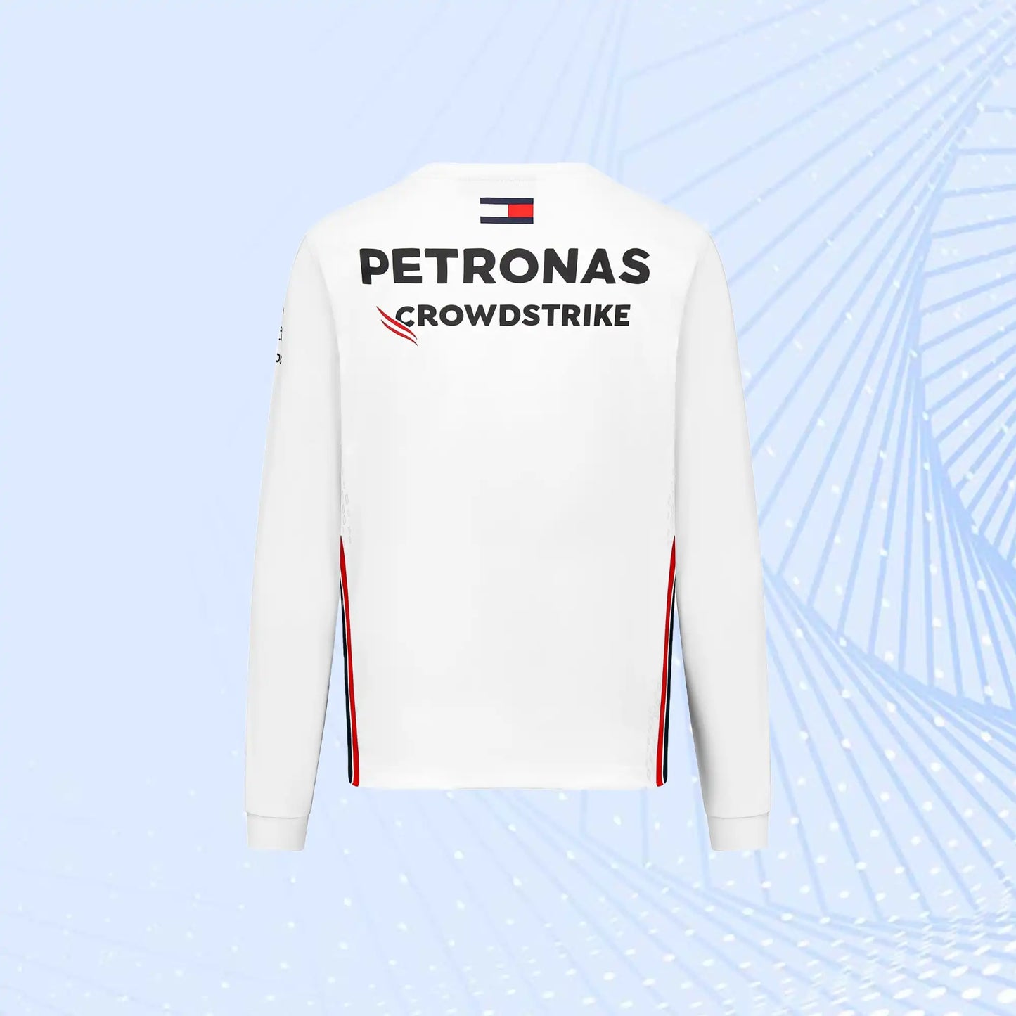 New F1 2023 Mercedes AMG Petronas Team Long Sleeved Drive T-Shirt- White - view 3