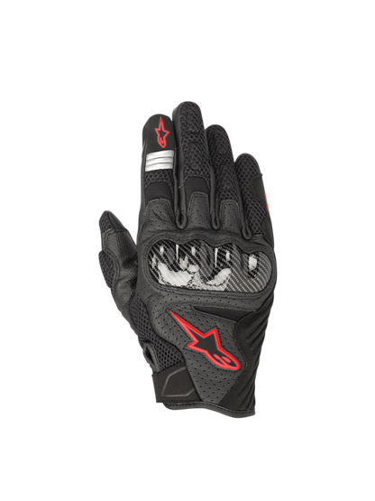 Alpinestars SMX-1 Air V2 Gloves Black/Red Fluorescent motorcycle gloves – image 1