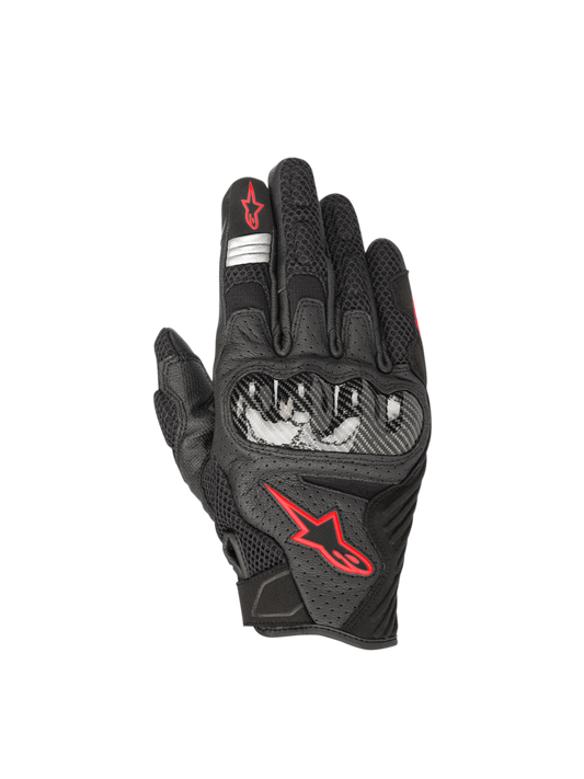 Alpinestars SMX-1 Air V2 Gloves Black/Red Fluorescent motorcycle gloves – image 1