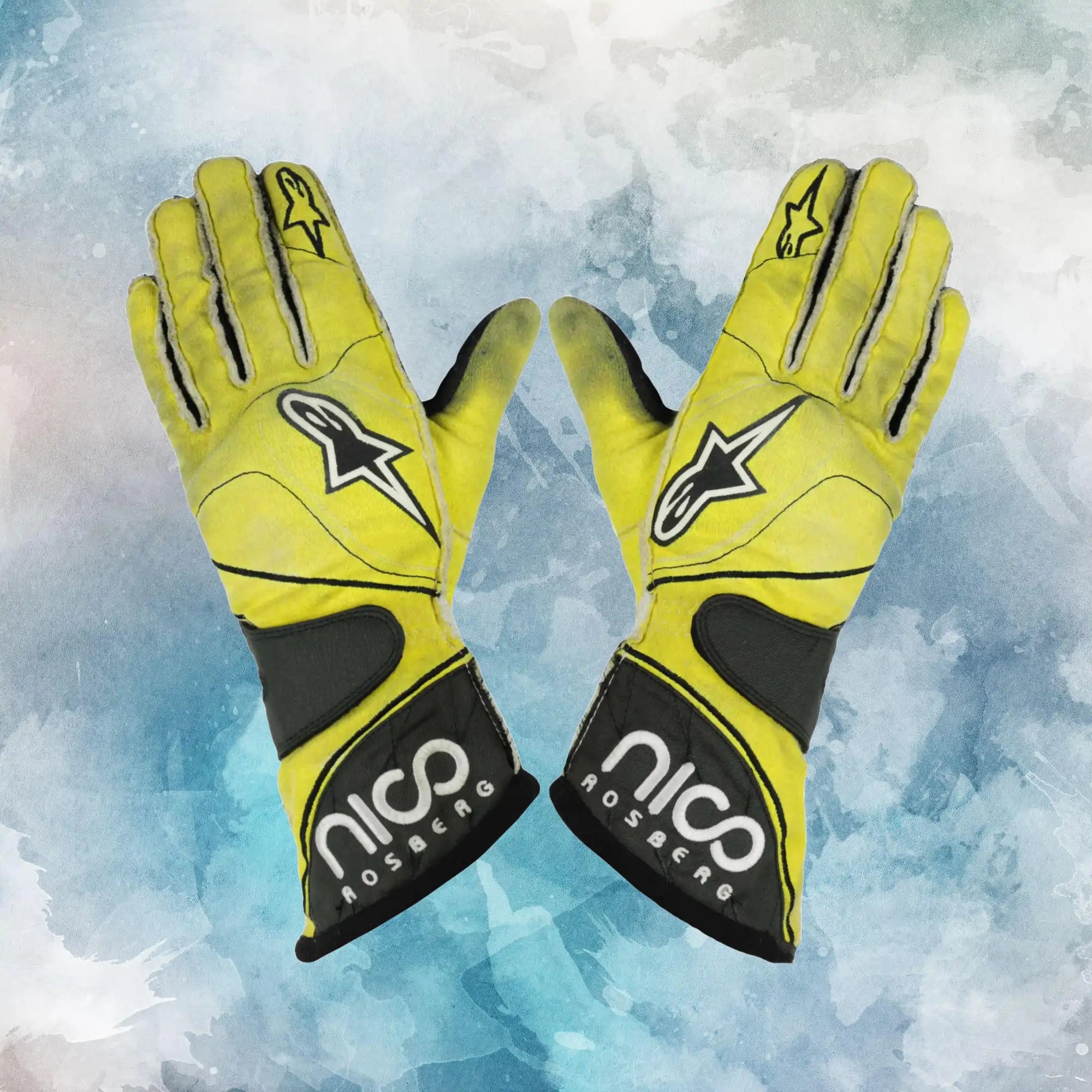 2011 Nico Rosberg Race AMG Mercedes Benz Alpinestars F1 Gloves / Nico Rosberg Replica Race Gloves - view 1