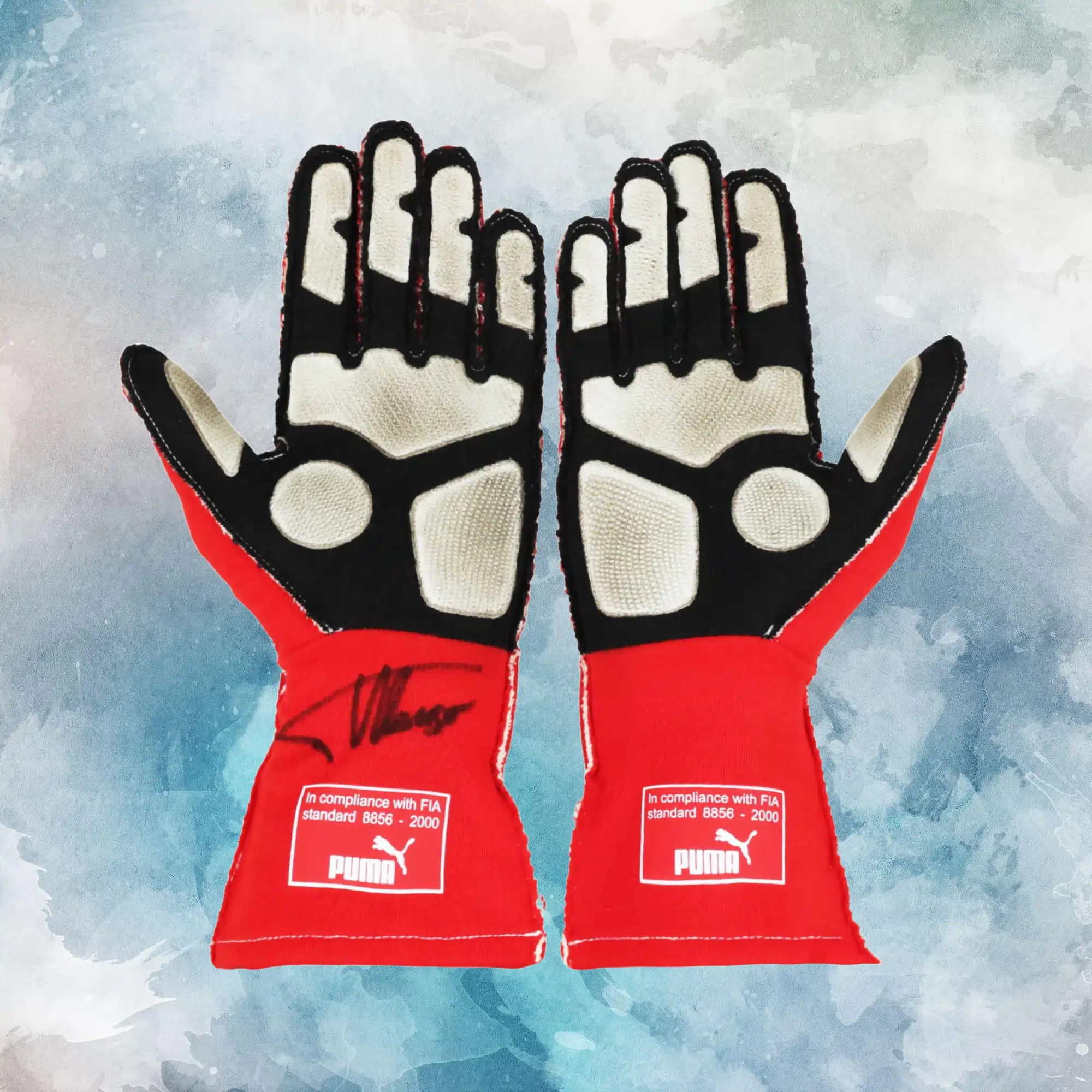 2014 Fernando Alonso Race Scuderia Ferrari F1 Gloves / Fernando Alonso Replica Race Gloves - view 2
