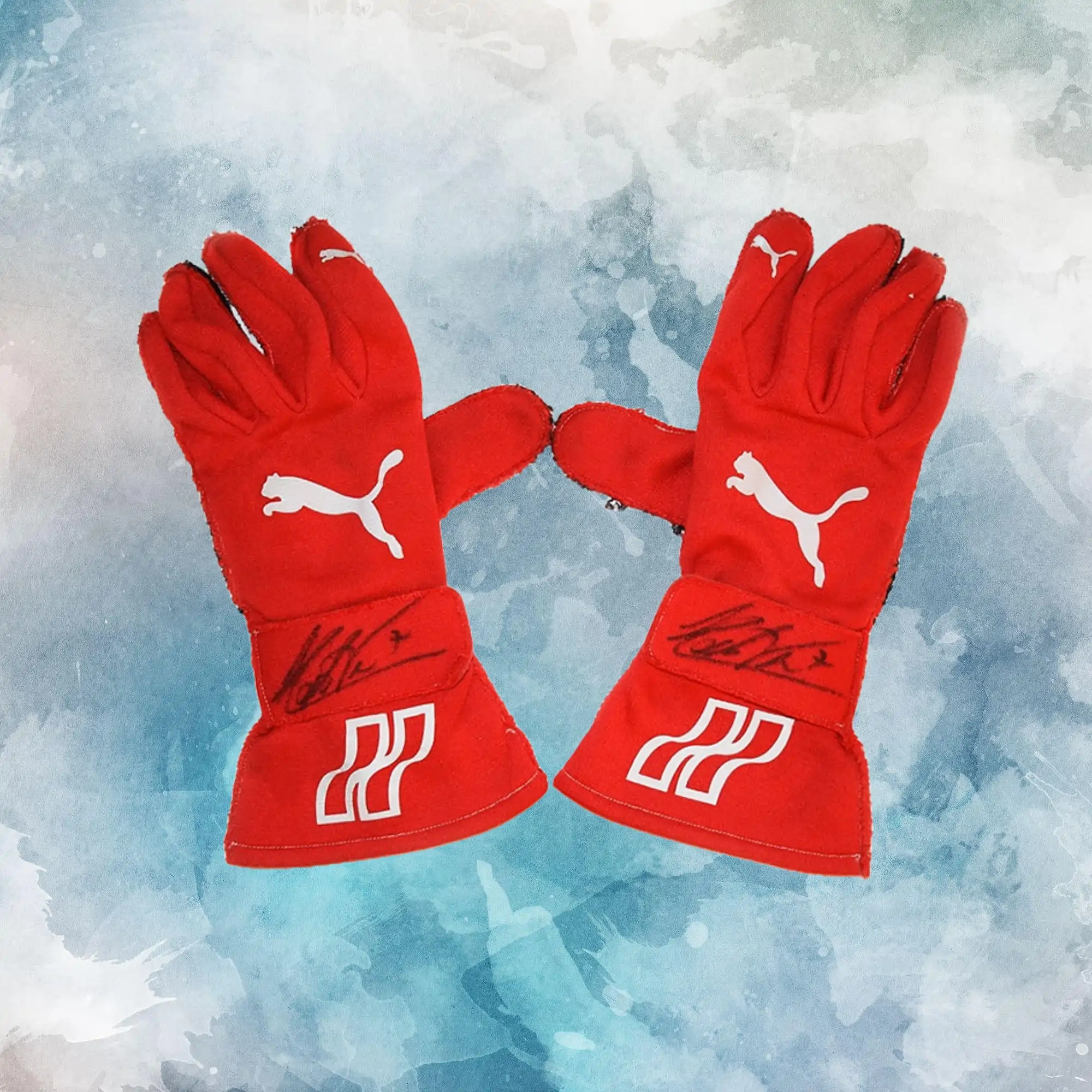 2017 Helio Castroneves, Race Worn Puma Gloves / Helio Castroneves Replica Race Gloves - view 1