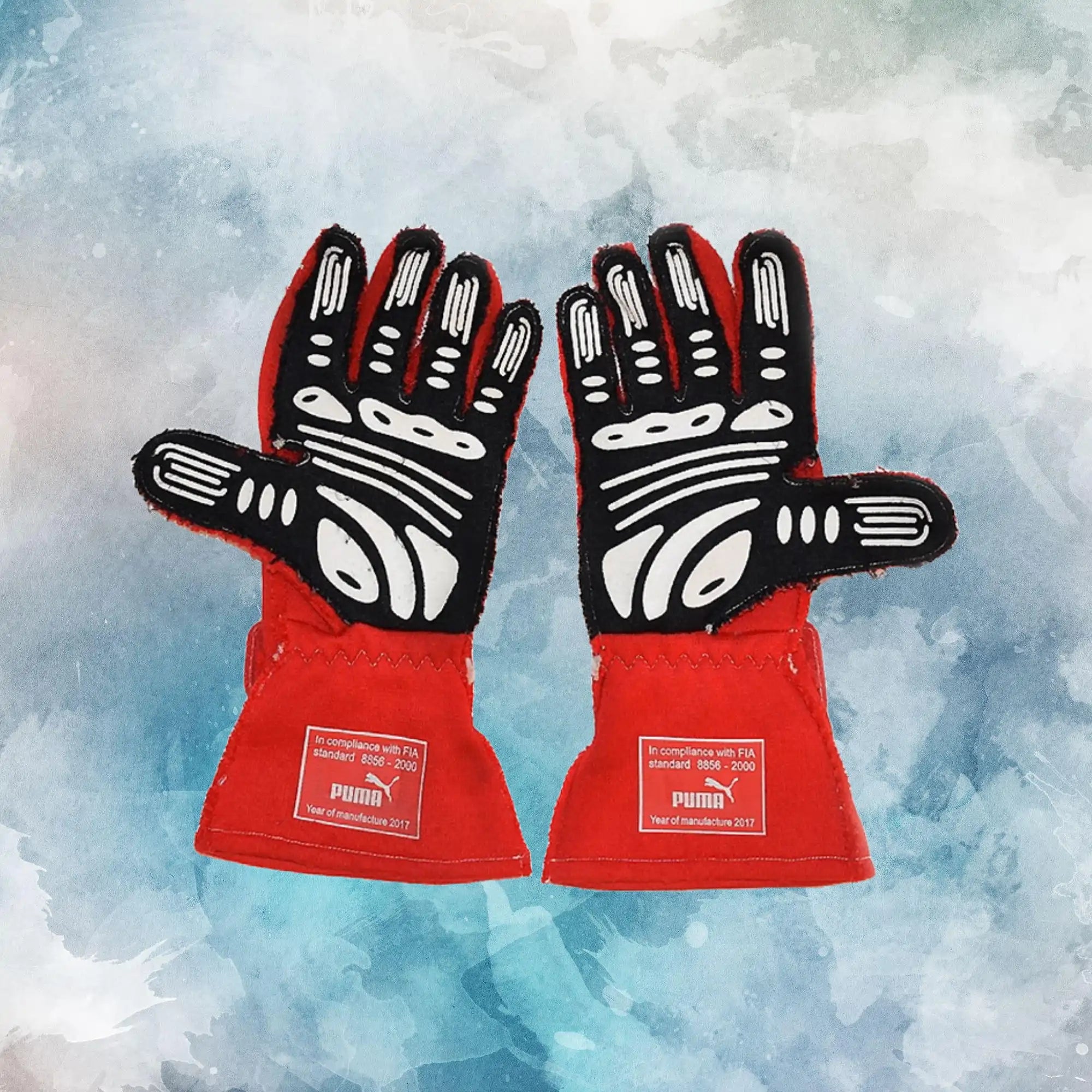 2017 Helio Castroneves, Race Worn Puma Gloves / Helio Castroneves Replica Race Gloves - view 2