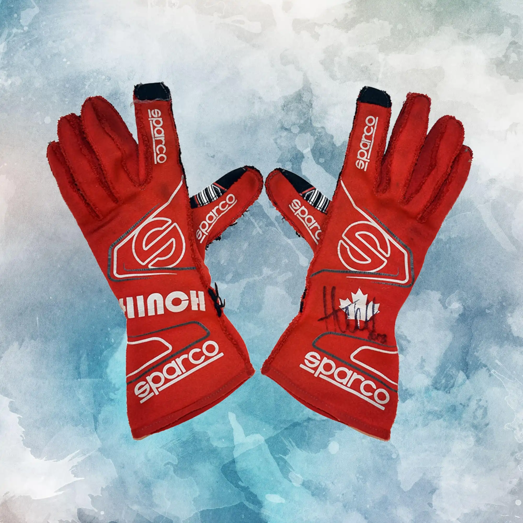 2018 James Hinchcliffe Race Worn IndyCar Gloves / James Hinchcliffe Replica Race Gloves - view 1