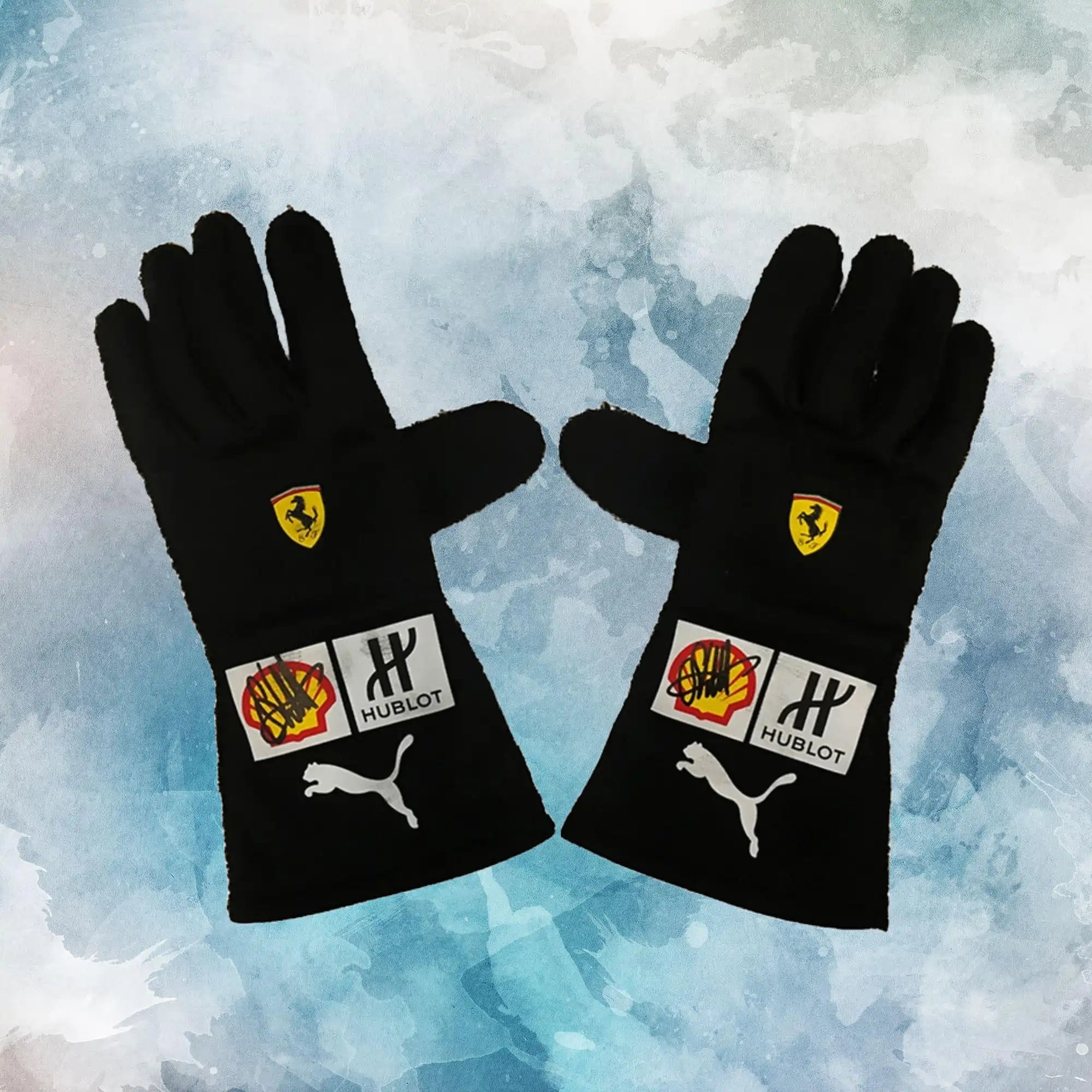 2018 Sebastian Vettel Race Worn Ferrari Formula 1 Gloves / Sebastian Vettel Replica Race Gloves - view 2