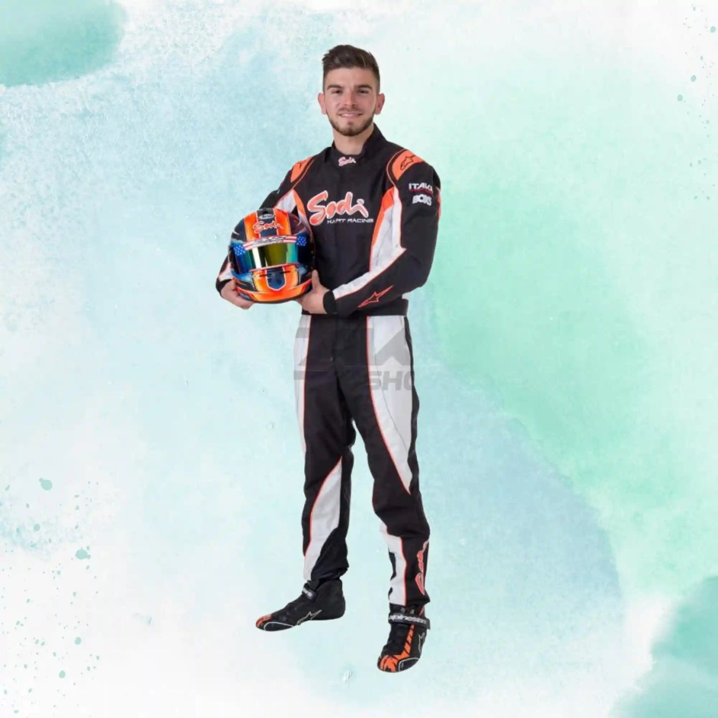 2018 Sodi Kart Sparco Go Kart Replica Racing Suit Sublimation Printed - view 1