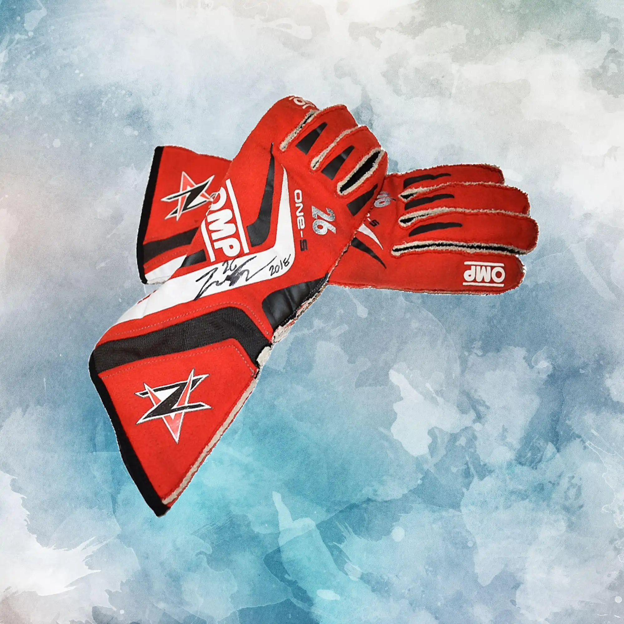 2018 Zach Veach Race Andretti Autosport Gloves / Andretti Autosport Replica Race Gloves - view 2