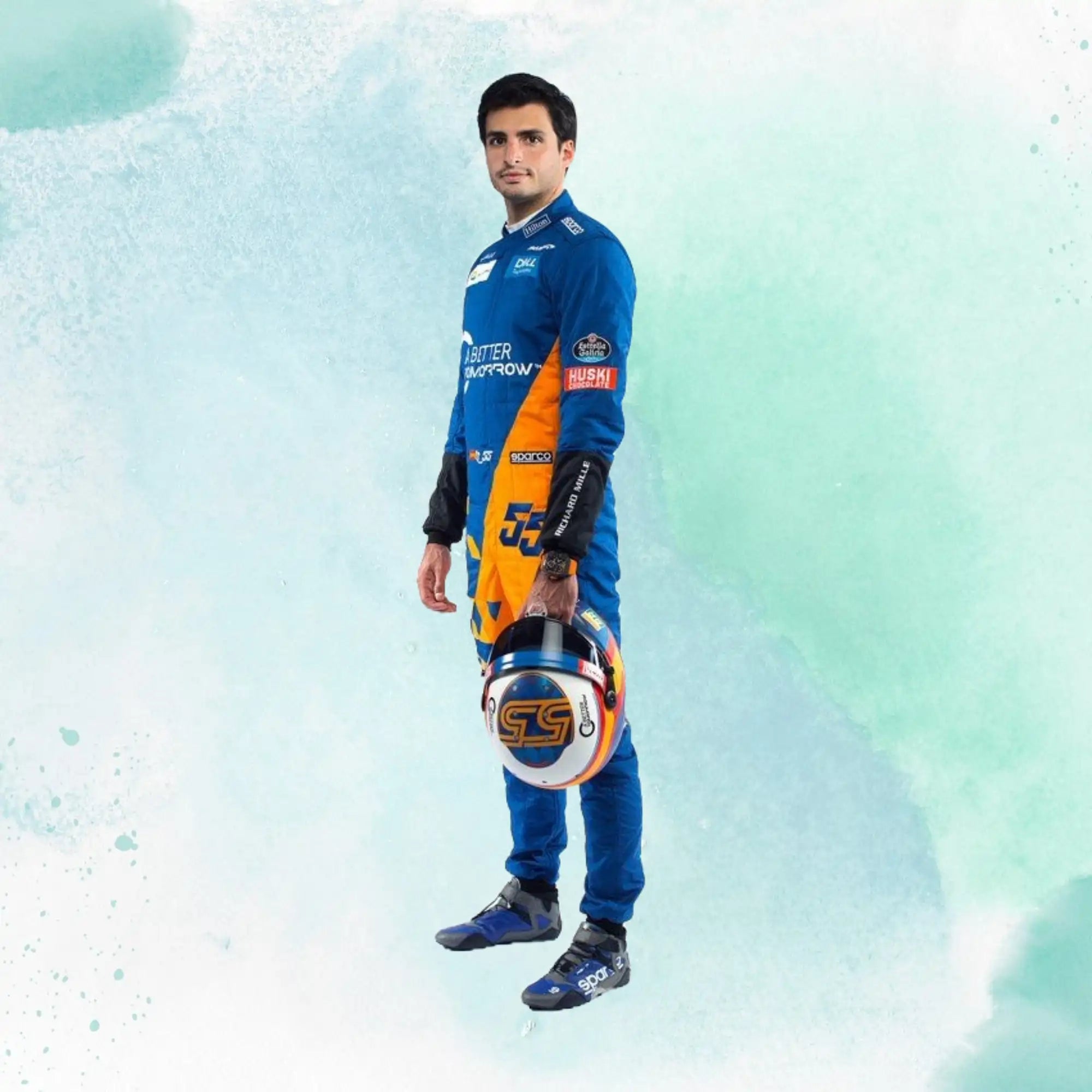2019 Carlos Sainz Jr Mclaren Team Formula 1 Replica Racing Suit - view 1