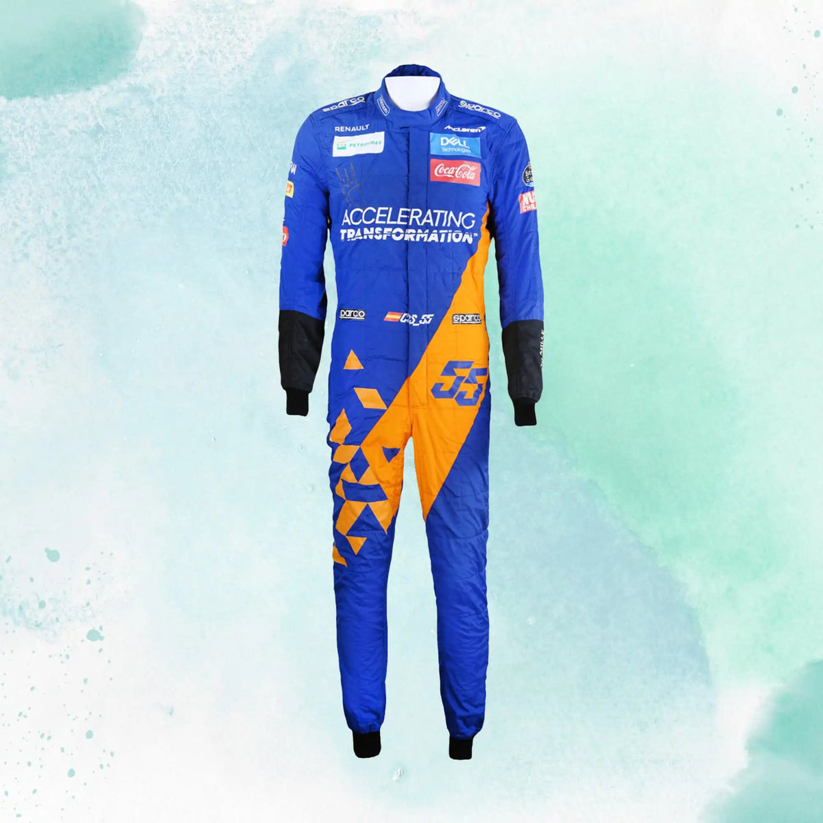 2019 Carlos Sainz Jr Mclaren Team Formula 1 Replica Racing Suit - view 2