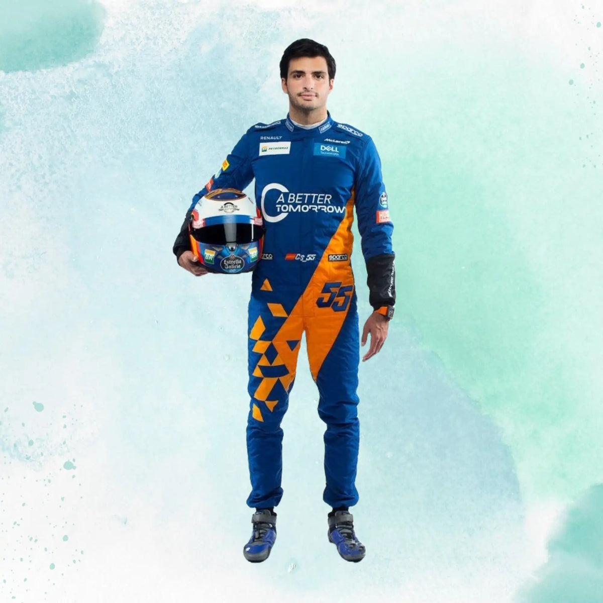 2019 Carlos Sainz Jr Mclaren Team Formula 1 Replica Racing Suit - view 4