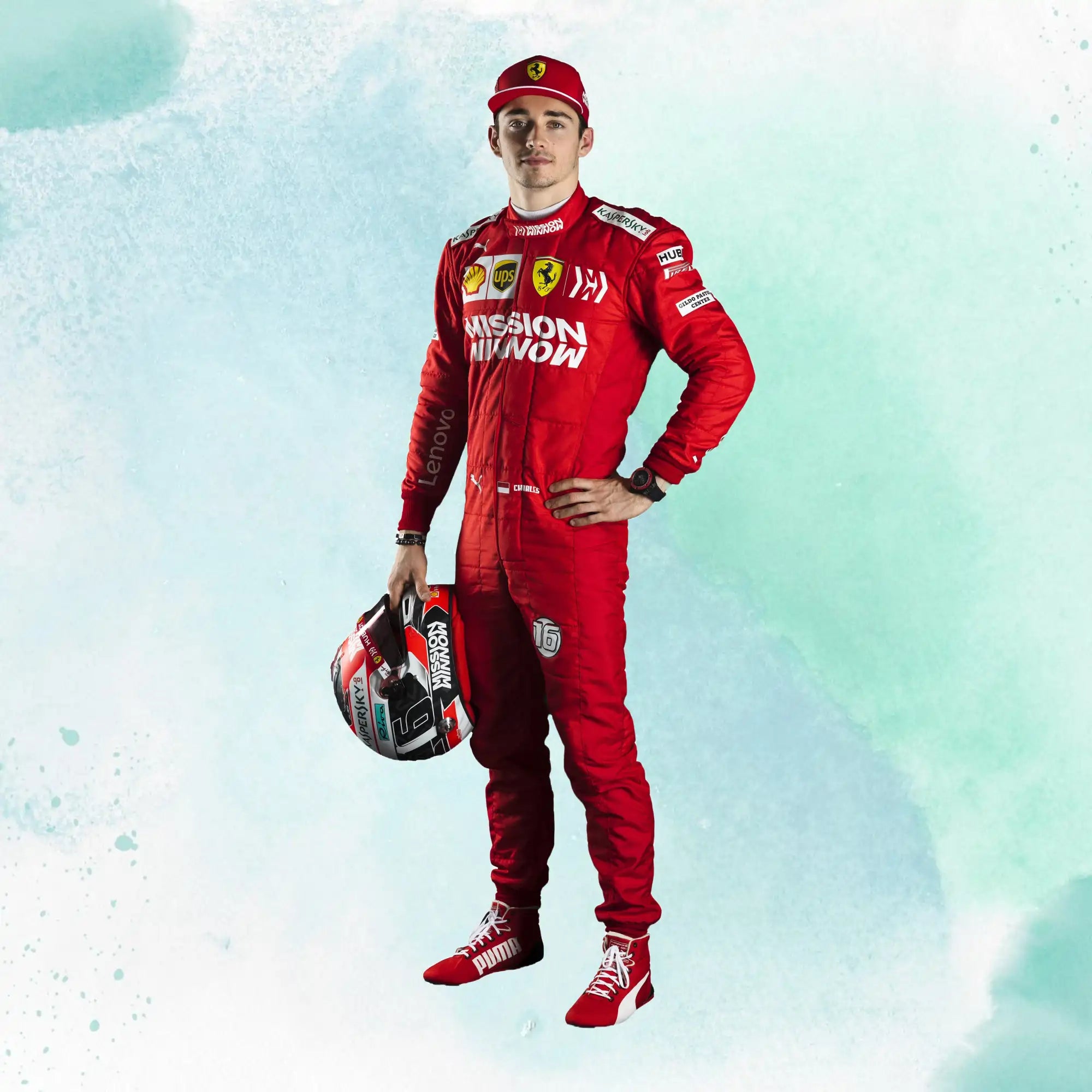 2019 Charles Leclerc Replica Racing Suit Mission Winnow Scuderia Ferrari F1 - view 1