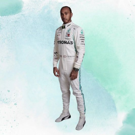 2019 Lewis Hamilton Mercedes Benz AMG Petronas F1 Replica Race Suit - view 2
