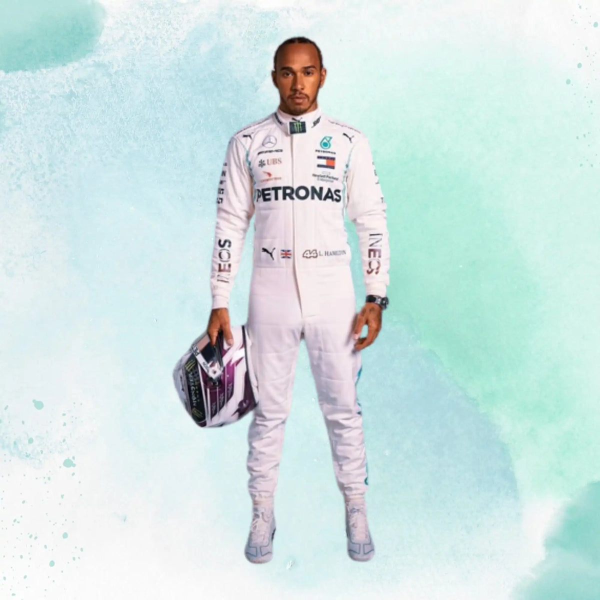 2019 Lewis Hamilton Mercedes Benz AMG Petronas F1 Replica Race Suit - view 3