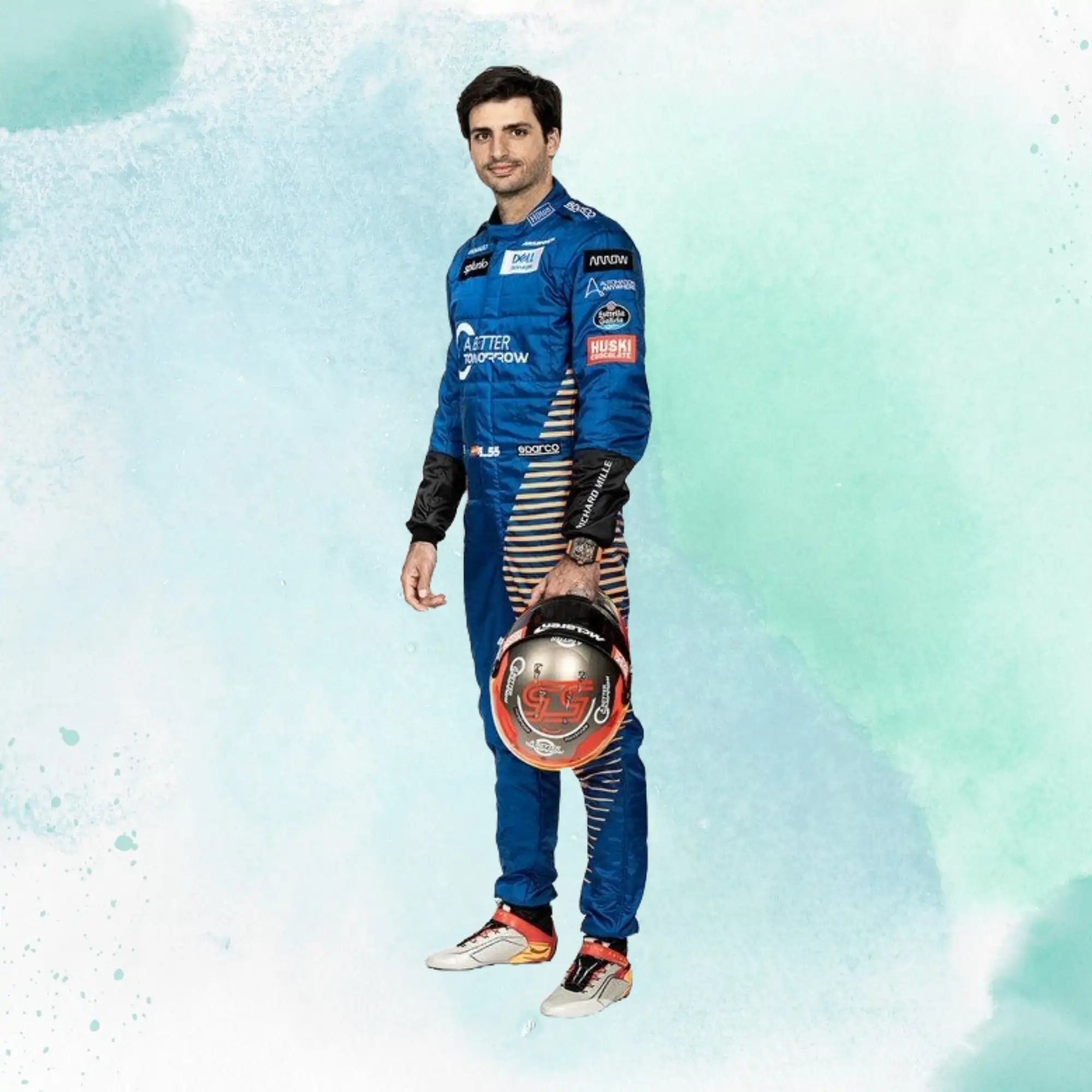 2020 Carlos Sainz Jr Mclaren Team F1 Replica Racing Suit - view 1