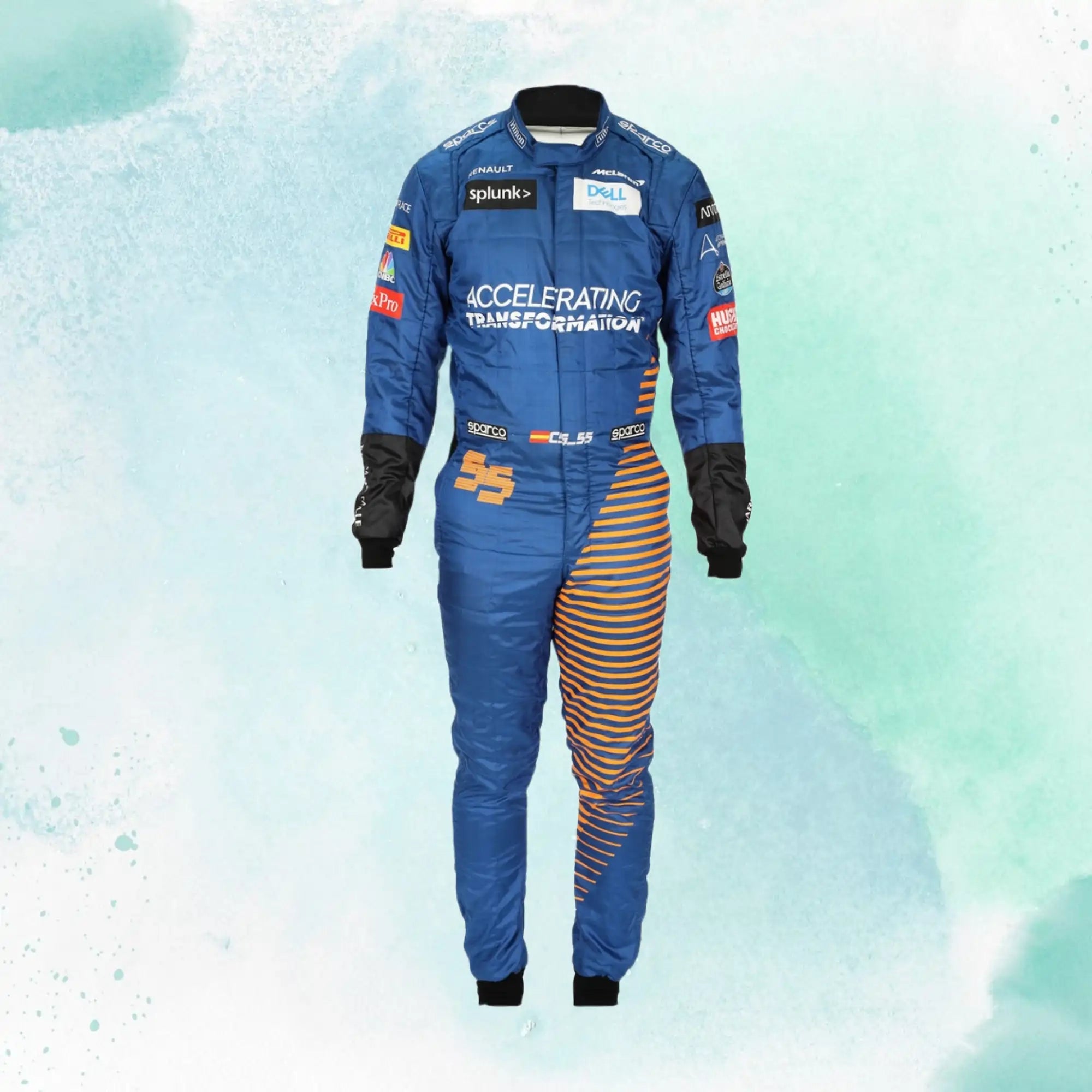 2020 Carlos Sainz Jr Mclaren Team F1 Replica Racing Suit - view 2