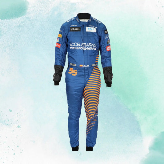 2020 Carlos Sainz Jr Mclaren Team F1 Replica Racing Suit - view 2