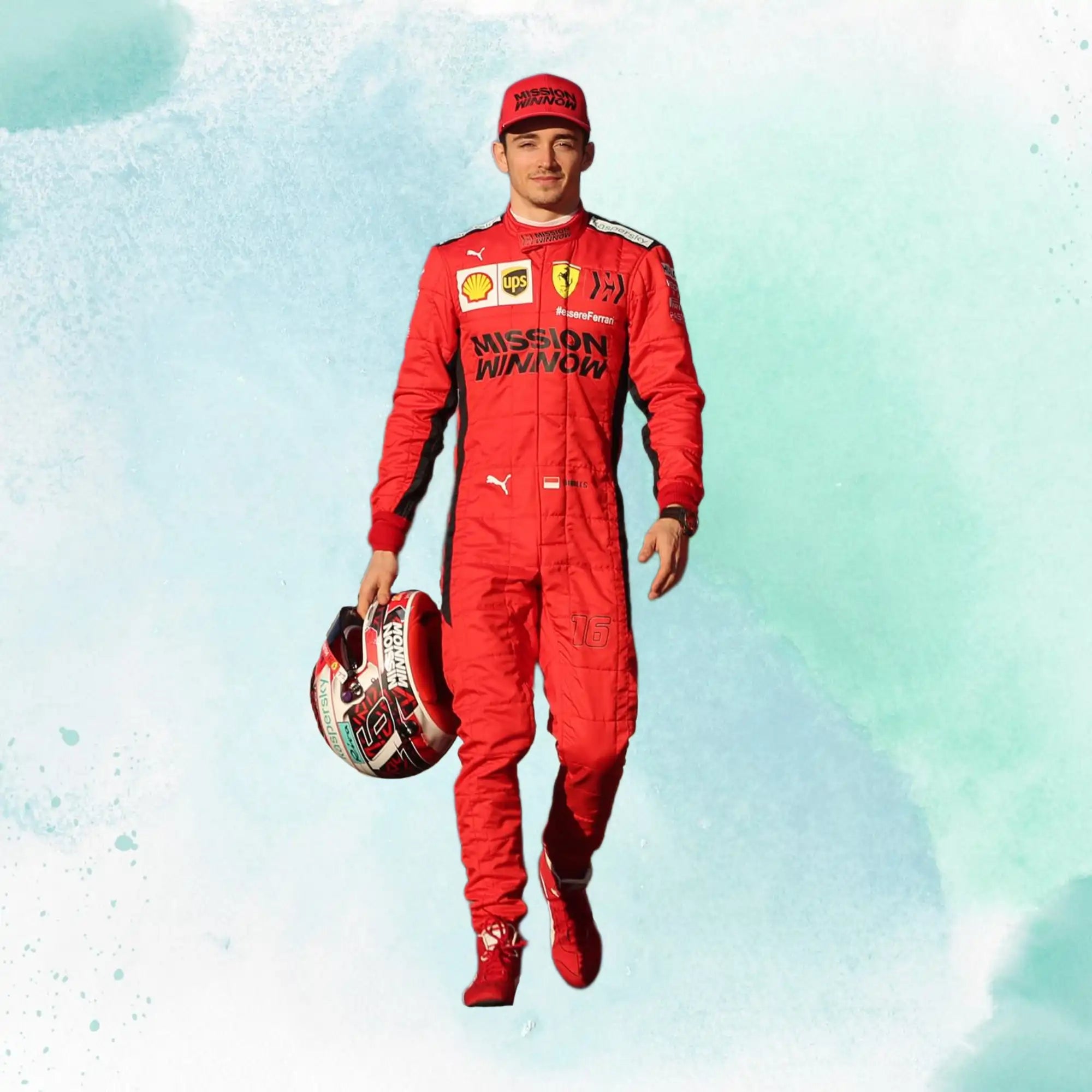 2020 Charles Leclerc Replica Formula 1 Racing Suit Mission Winnow Scuderia Ferrari - view 4