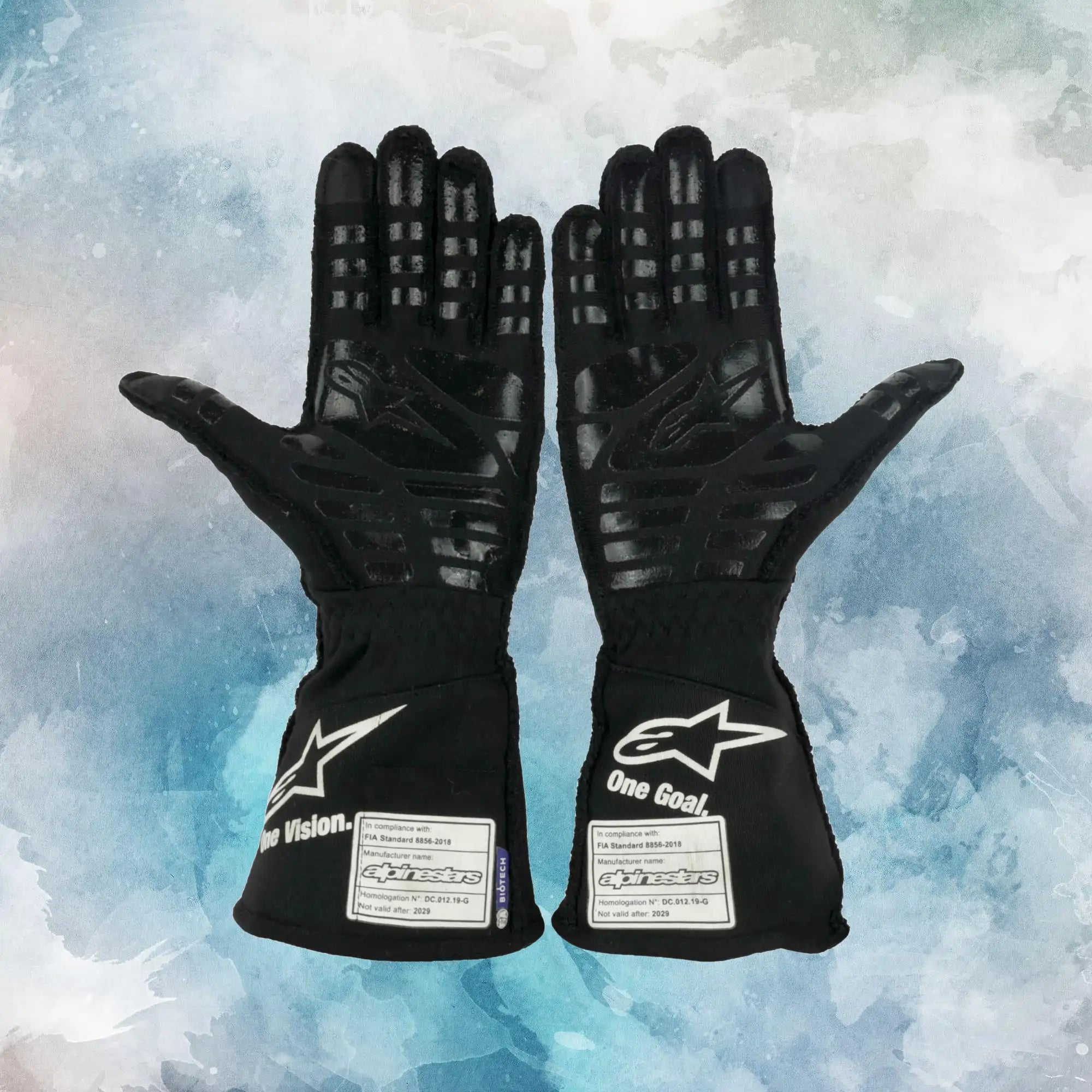 2021 Fernando Alonso Alpine F1 Gloves / Fernando Alonso Alpine F1 Gloves Replica Race Gloves - view 2