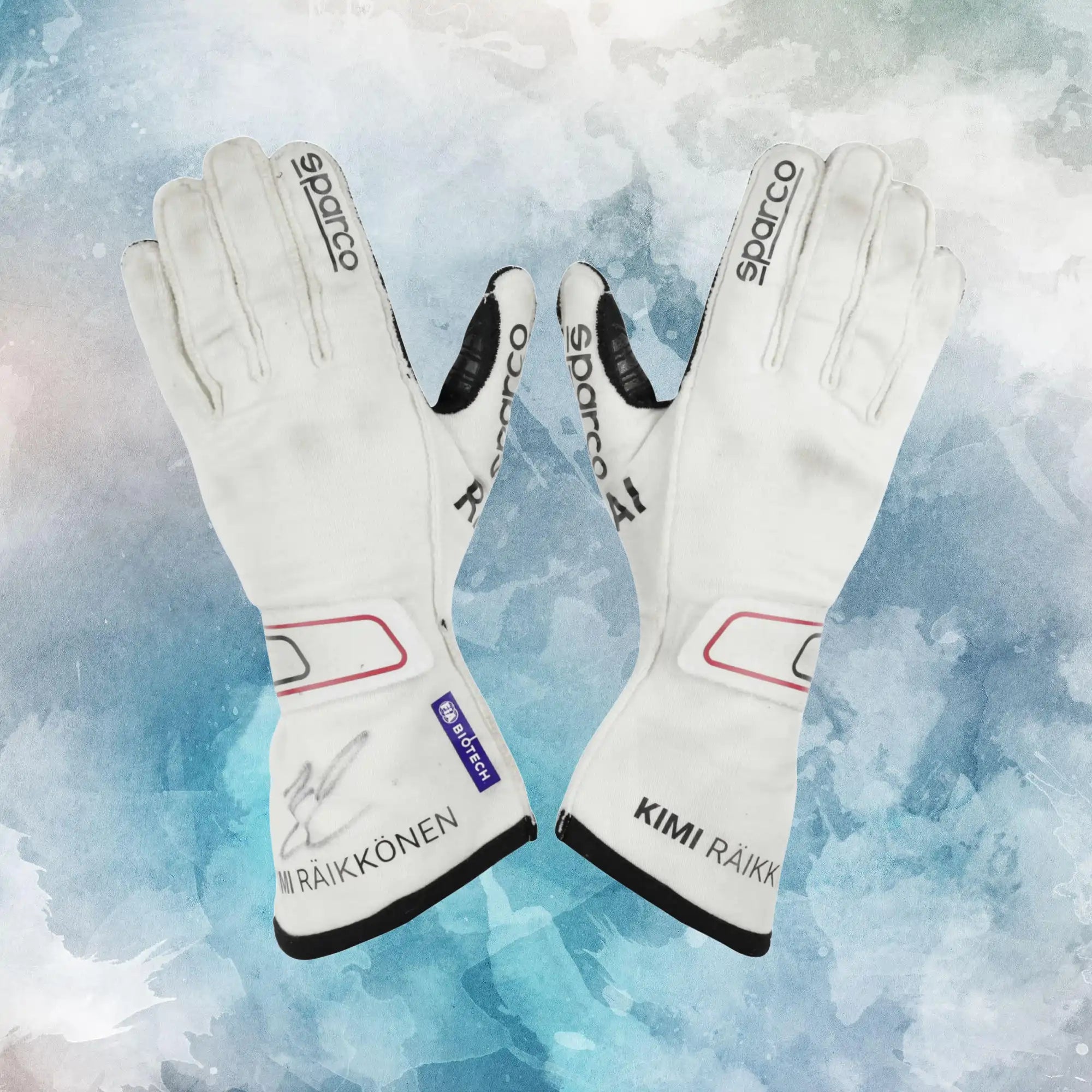 2021 Kimi Raikkonen Alfa Romeo F1 Gloves / Alfa Romeo F1 Replica Race Gloves - view 1