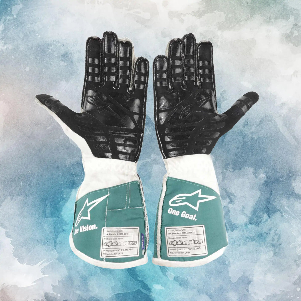 2021 Lance Stroll Aston Martin F1 Gloves / Aston Martin F1 Replica Race Gloves - view 2