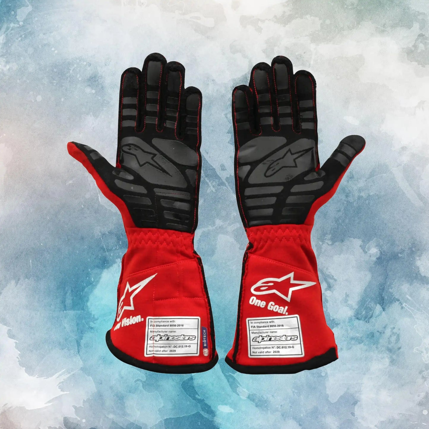 2021 Nikita Mazepin Mexico GP Haas F1 Gloves / Nikita Mazepin Mexico GP Haas F1 Gloves Replica Race Gloves - view 2