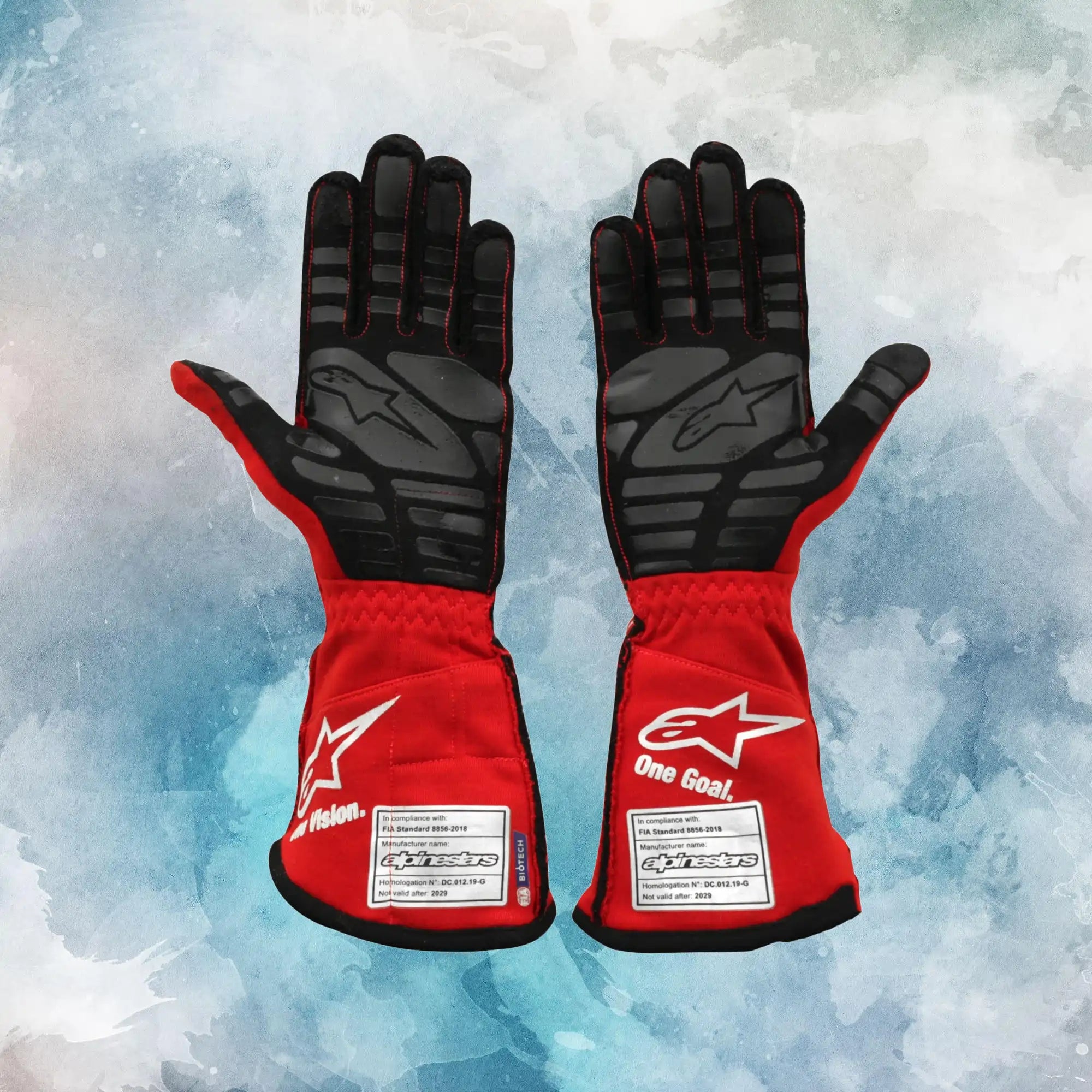 2021 Nikita Mazepin Mexico GP Haas F1 Gloves / Nikita Mazepin Mexico GP Haas F1 Gloves Replica Race Gloves - view 2