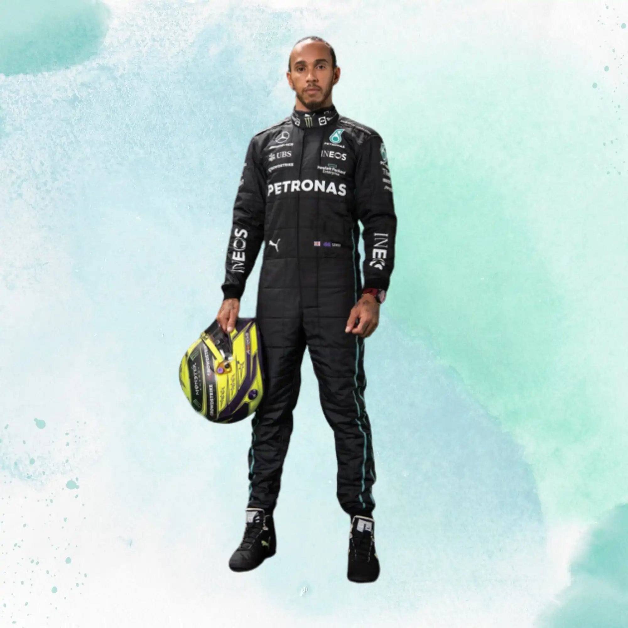 2022 Lewis Hamilton Replica Mercedes-AMG Petronas F1 Team Replica Race Suit - view 1