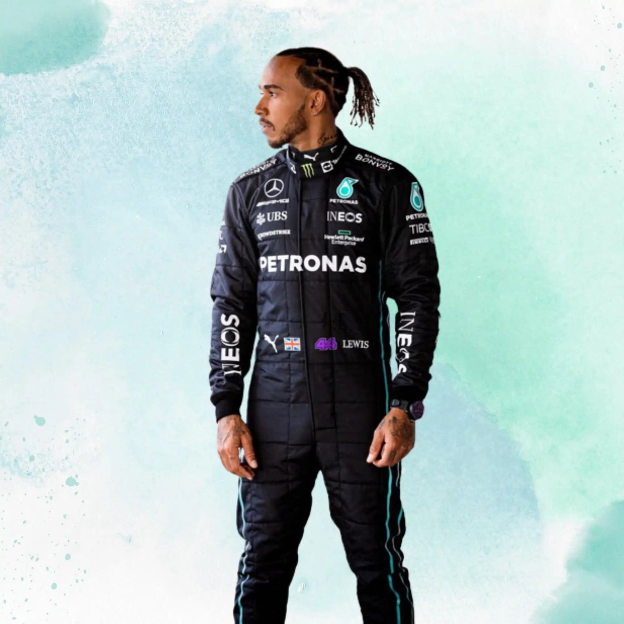 2022 Lewis Hamilton Replica Mercedes-AMG Petronas F1 Team Replica Race Suit - view 2