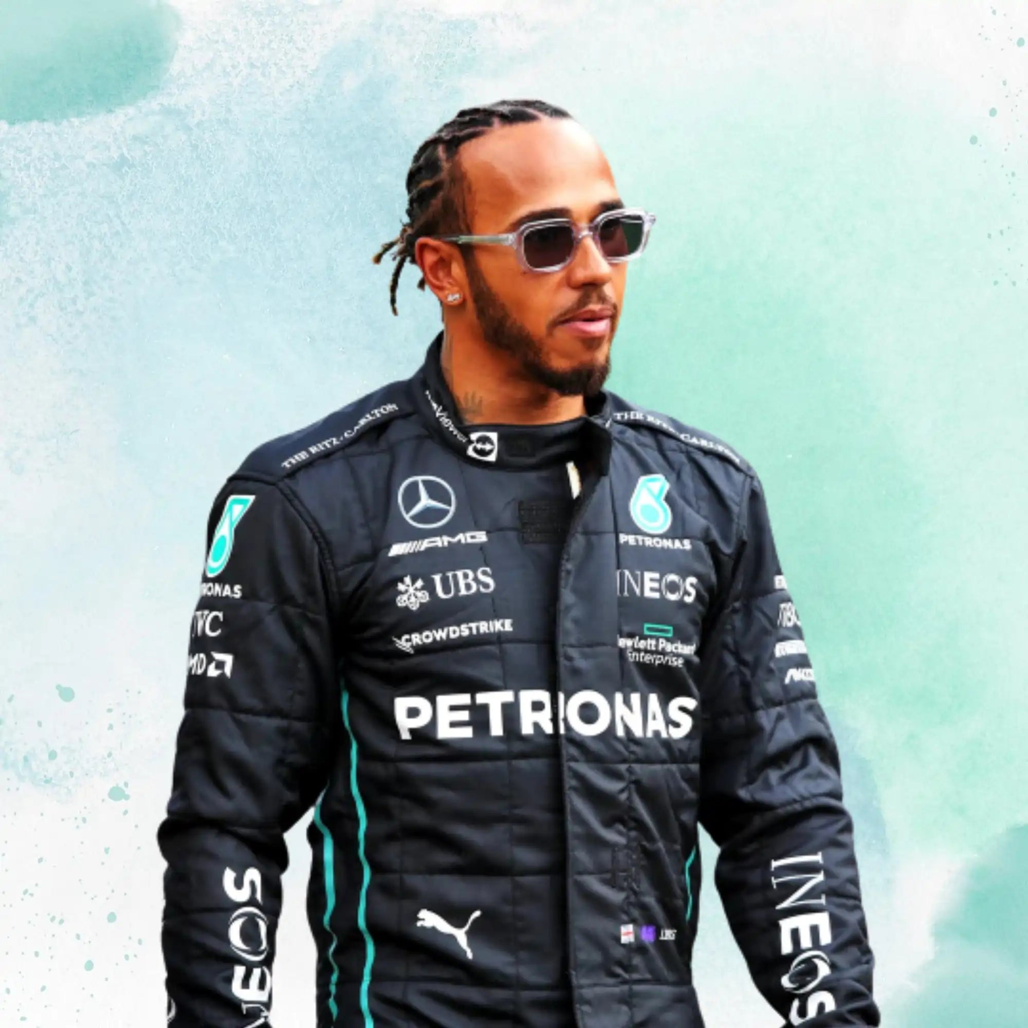 2022 Lewis Hamilton Replica Mercedes-AMG Petronas F1 Team Replica Race Suit - view 3