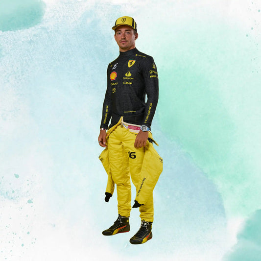 2022 New Charles Leclerc Formula 1 Ferrari's 75th Anniversary Replica Team Racing Suit - view 2