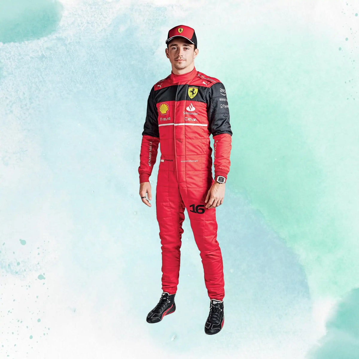 2022 New Charles Leclerc Formula 1 Replica Team Race Suit - view 1