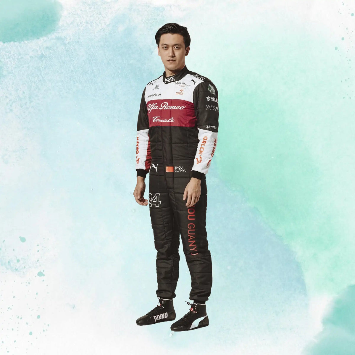2022 Zhou Guanyu F1 Team Replica Racing Suit Alfa Romeo - view 1