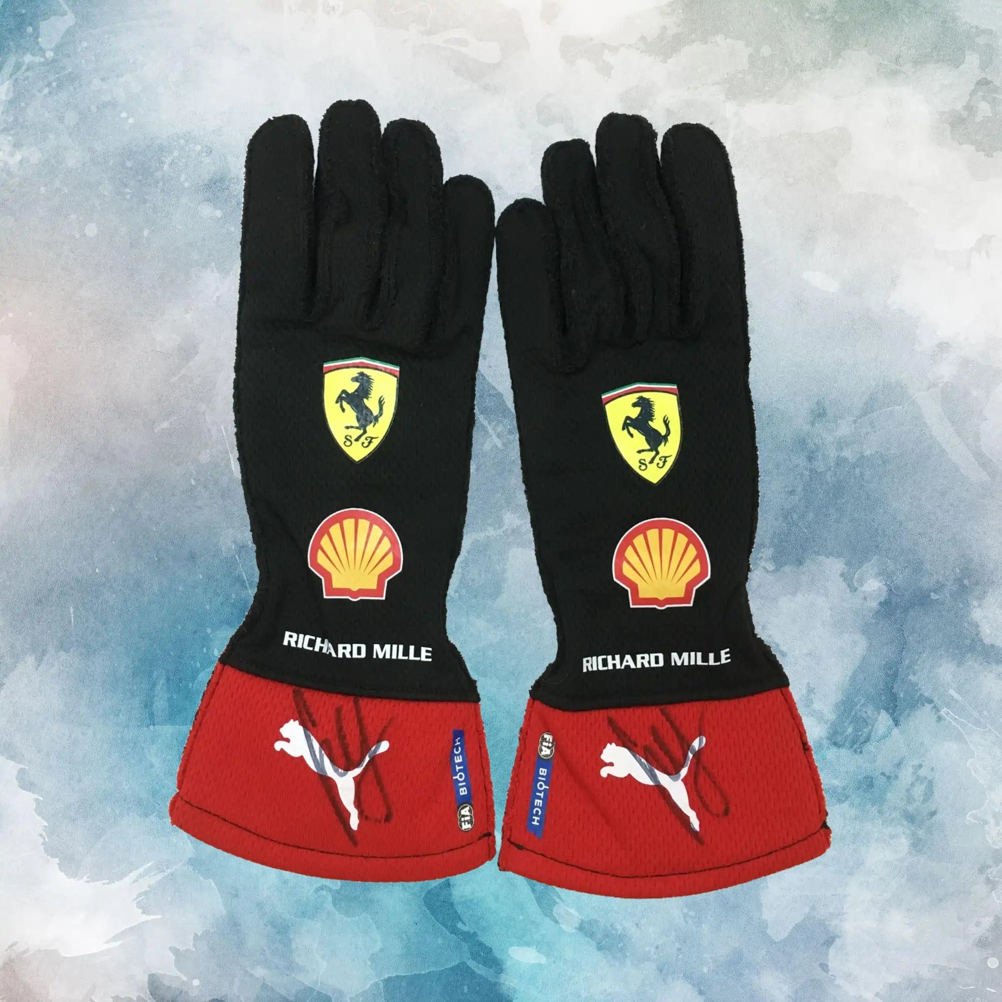 2023 Carlos Sainz Jr. Race Scuderia Ferrari F1 Gloves / Carlos Sainz Jr Replica Race Gloves - view 2