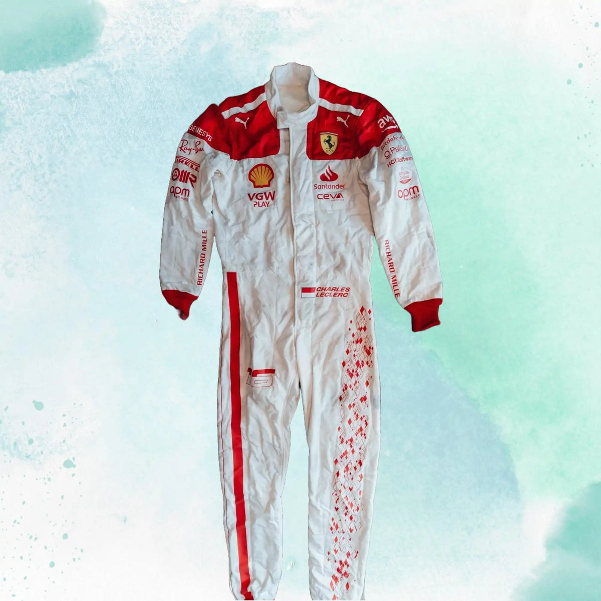 2023 Charles Leclerc Monaco GP Formula 1 Scuderia Ferrari Replica Race Suit - view 2