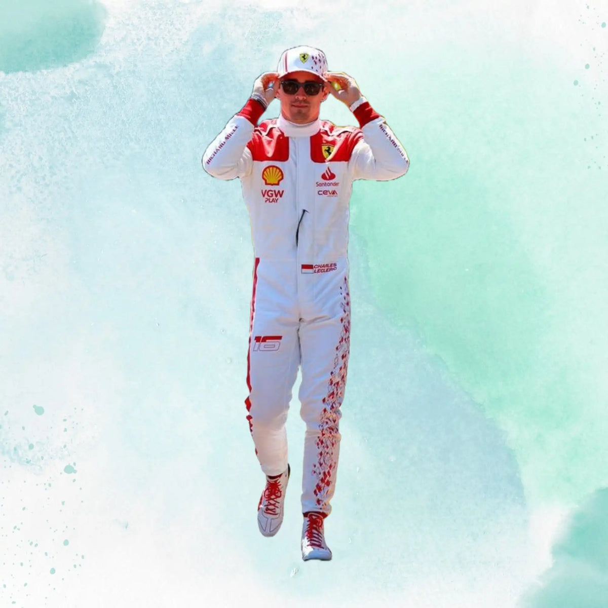 2023 Charles Leclerc Monaco GP Formula 1 Scuderia Ferrari Replica Race Suit - view 4