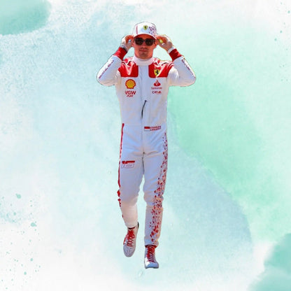 2023 Charles Leclerc Monaco GP Formula 1 Scuderia Ferrari Replica Race Suit - view 4