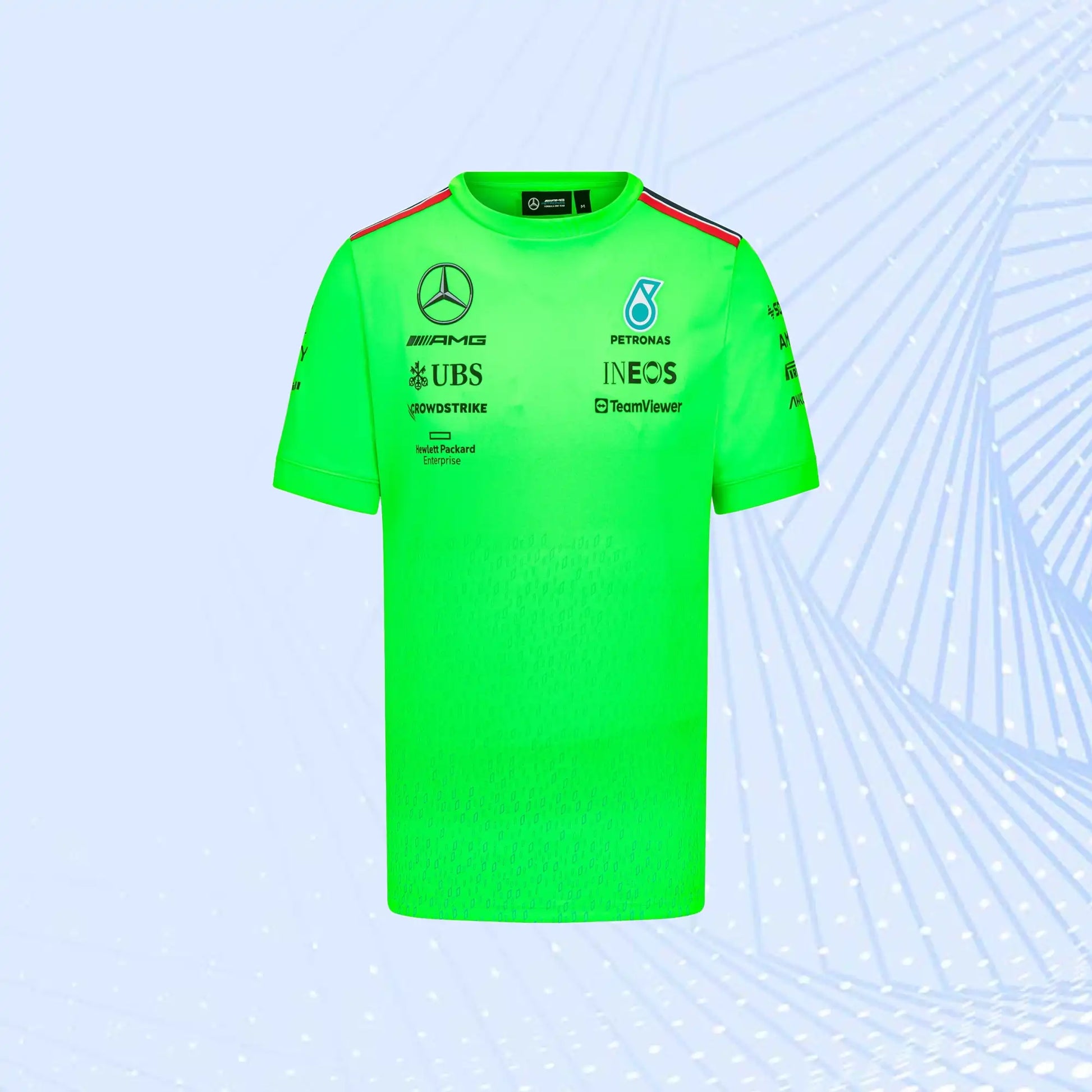 2023 F1 Mercedes AMG Petronas F1 Team Set Up T-Shirt - view 2