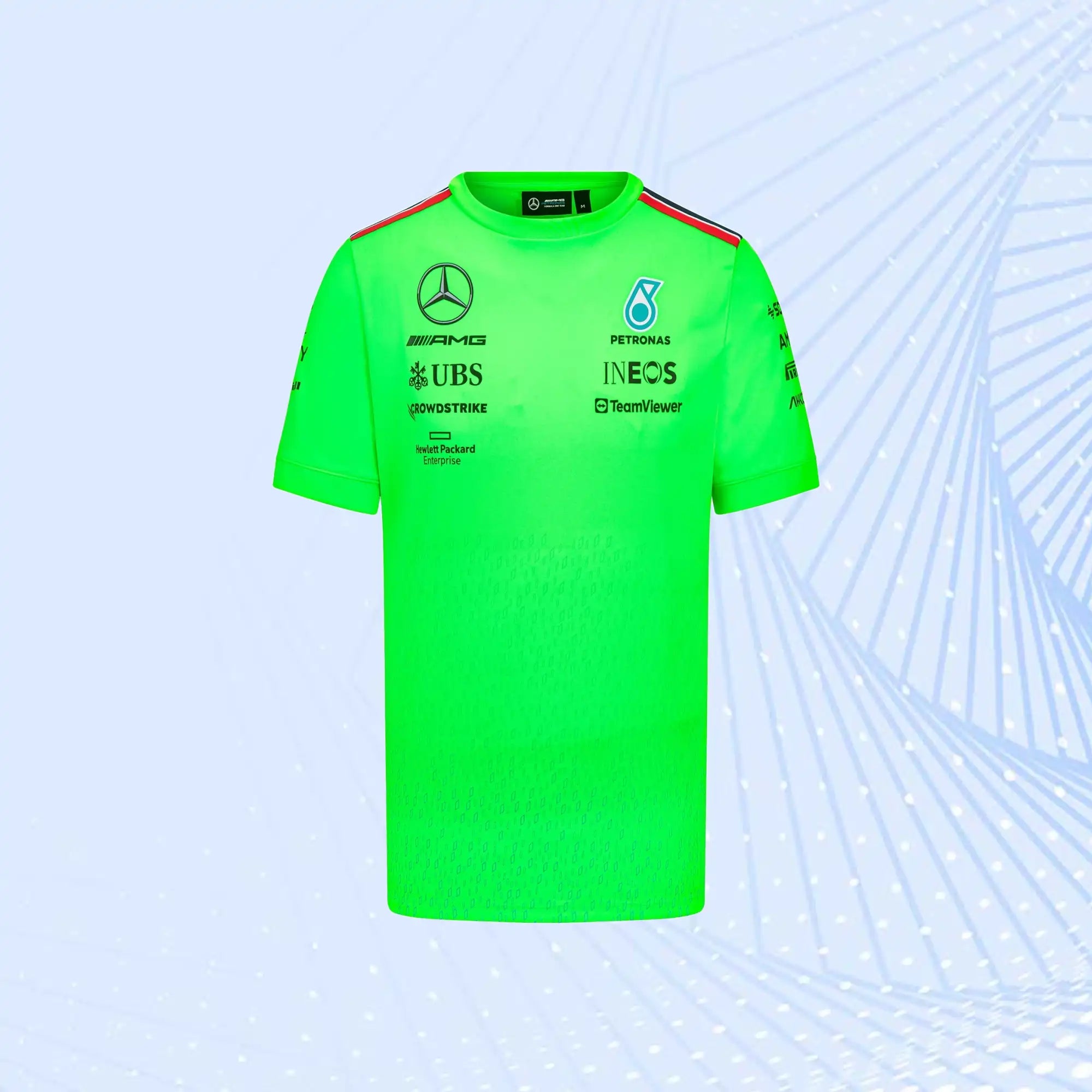 2023 F1 Mercedes AMG Petronas F1 Team Set Up T-Shirt - view 2