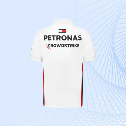 2023 F1 Mercedes AMG Petronas Formula 1 2023 Team Polo- White - view 3