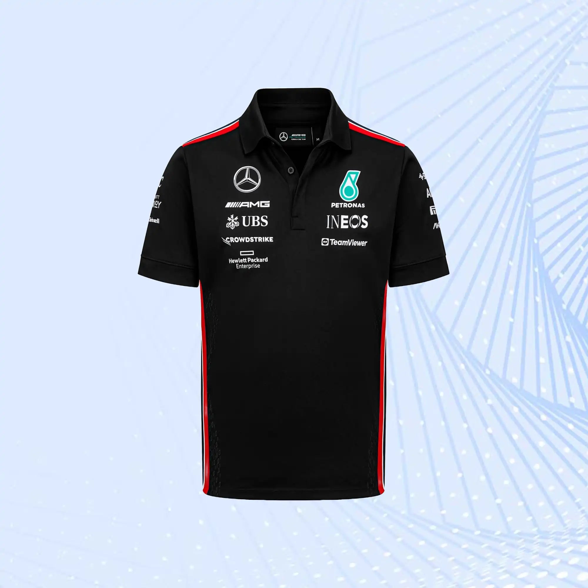 2023 F1 Mercedes AMG Petronas Formula 1 Team Polo- Black - view 2