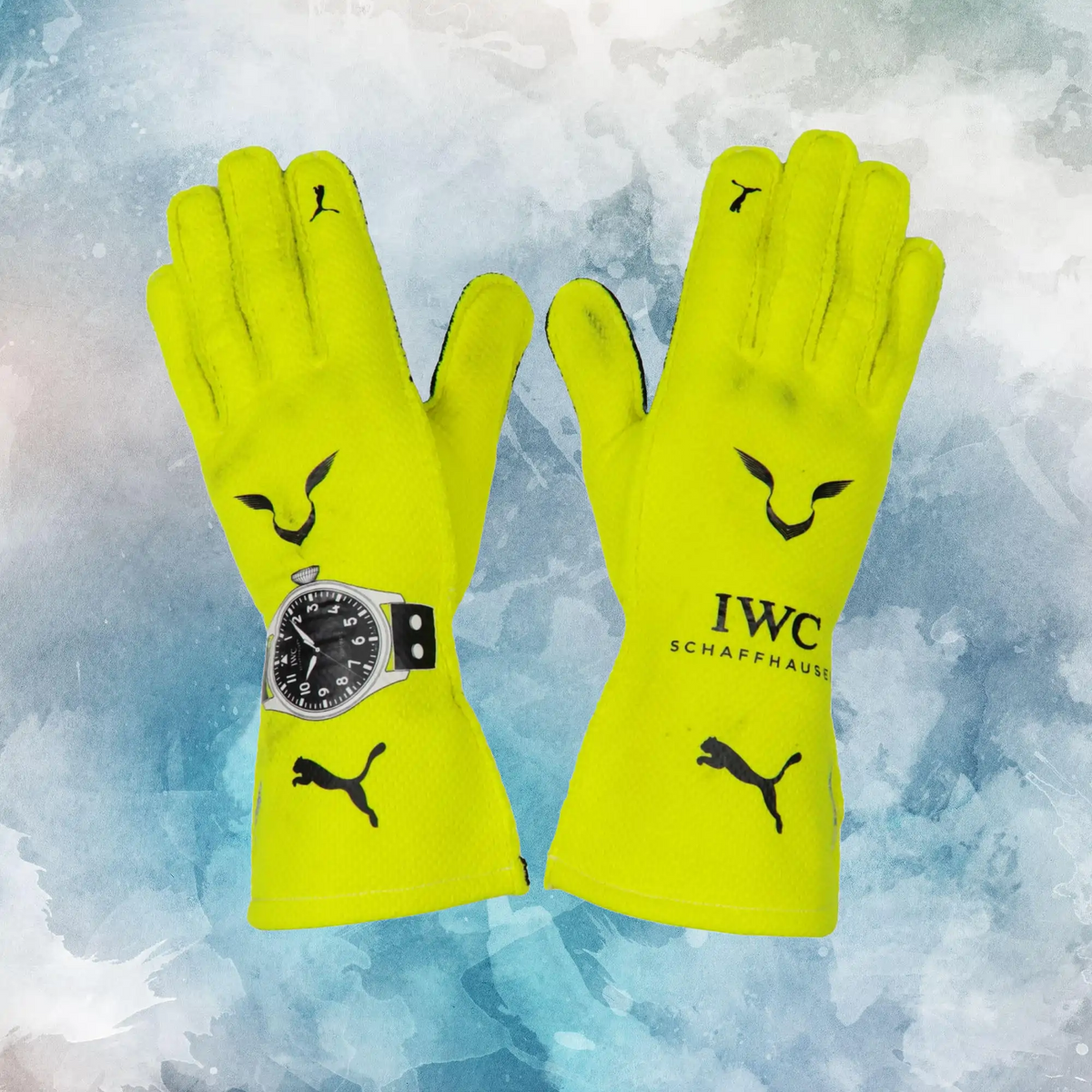 2023 Lewis Hamilton Race Mercedes AMG F1 Gloves / Lewis Hamilton F1 Replica Race Gloves - view 1