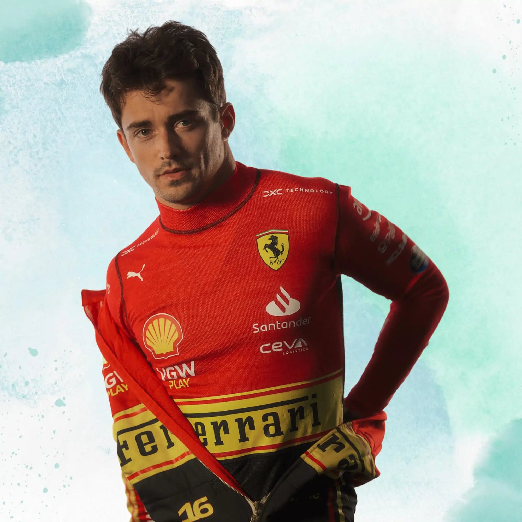 2023 New Charles Leclerc Scuderia Monza Special Edition Formula 1 Ferrari Replica Race Suit - view 3