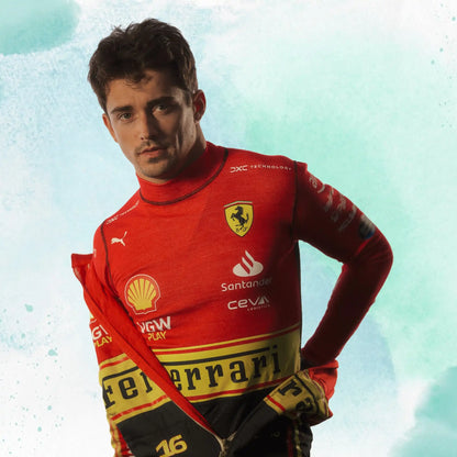 2023 New Charles Leclerc Scuderia Monza Special Edition Formula 1 Ferrari Replica Race Suit - view 3