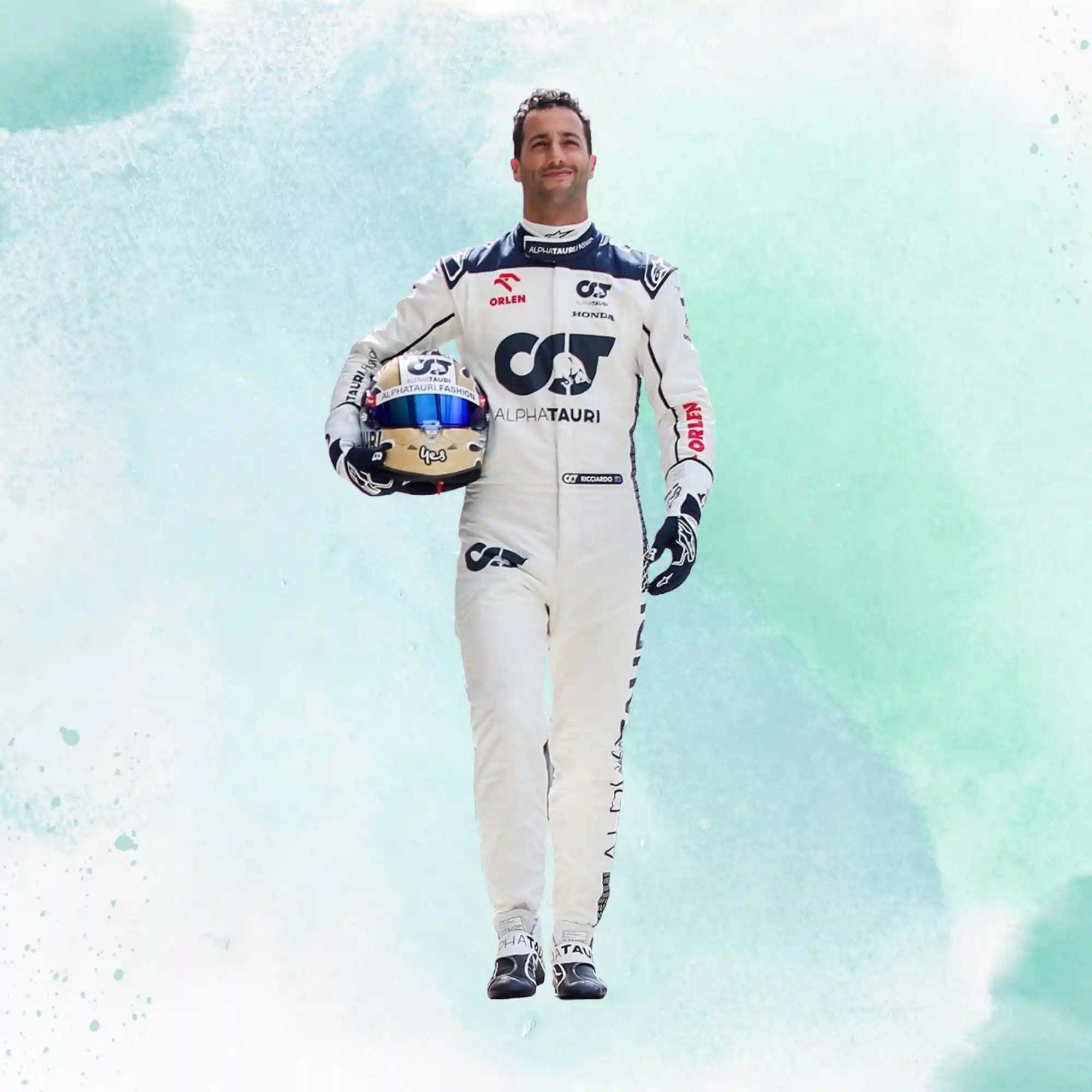 2023 New Daniel Ricciardo Alphatauri F1 Team Replica Racing Suit - view 1