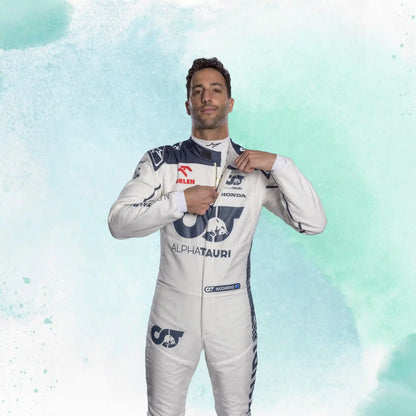 2023 New Daniel Ricciardo Alphatauri F1 Team Replica Racing Suit - view 2