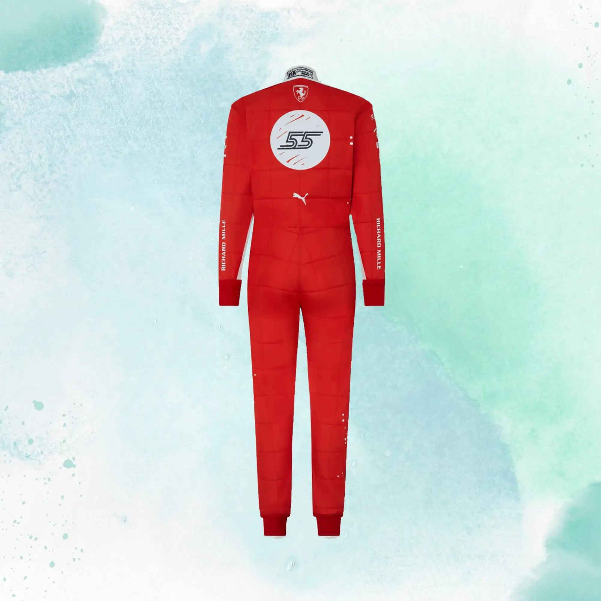 2023 New Las Vegas Carlos Sainz Jr Formula 1 Scuderia Ferrari Replica Race Suit - view 3