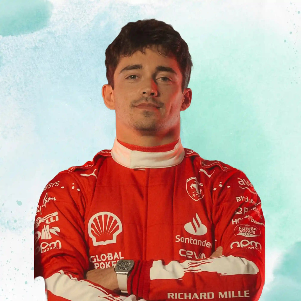 2023 New Las Vegas Charles Leclerc Formula 1 Scuderia Ferrari Replica Race Suit - view 2