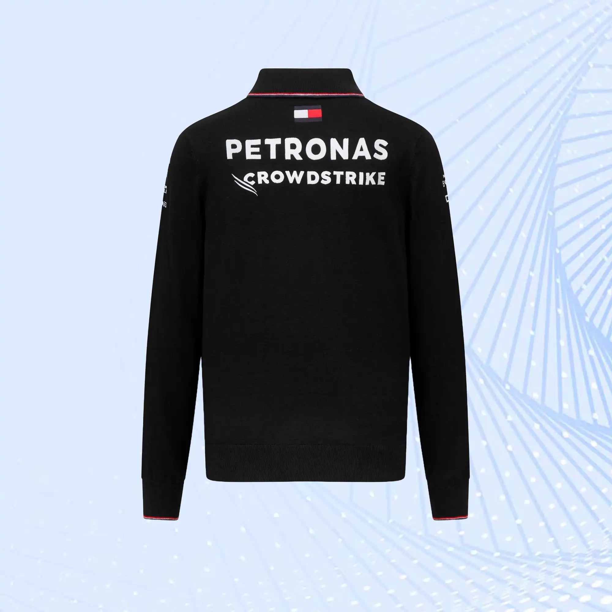 2023 New Mercedes AMG Petronas Formula 1 Team Knitted Long Sleeve Polo - view 3