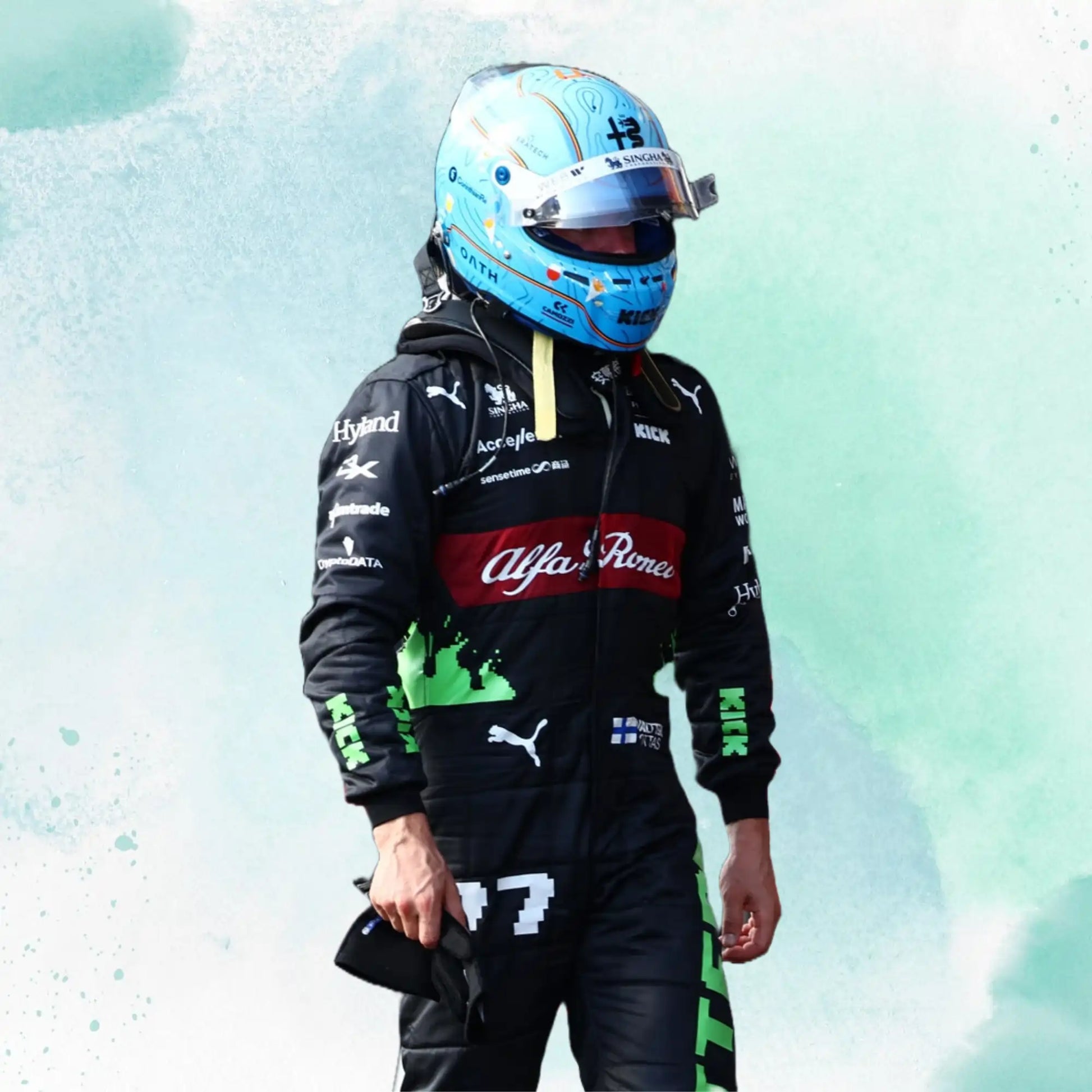 2023 New Valtteri Bottas Belgian Grand Prix F1 Team Alfa Romeo Replica Racing Suit - view 1